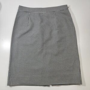 Vintage Moschino Houndstooth Print Pencil Skirt Size 6